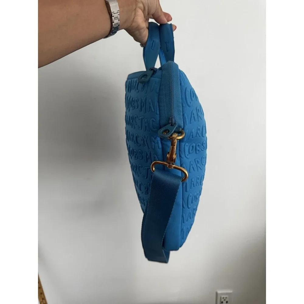 Marc Jacob's Blue Laptop Bag With Adjustable Strap